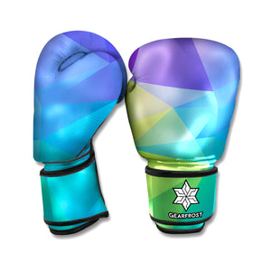 Colorful Polygonal Geometric Print Boxing Gloves