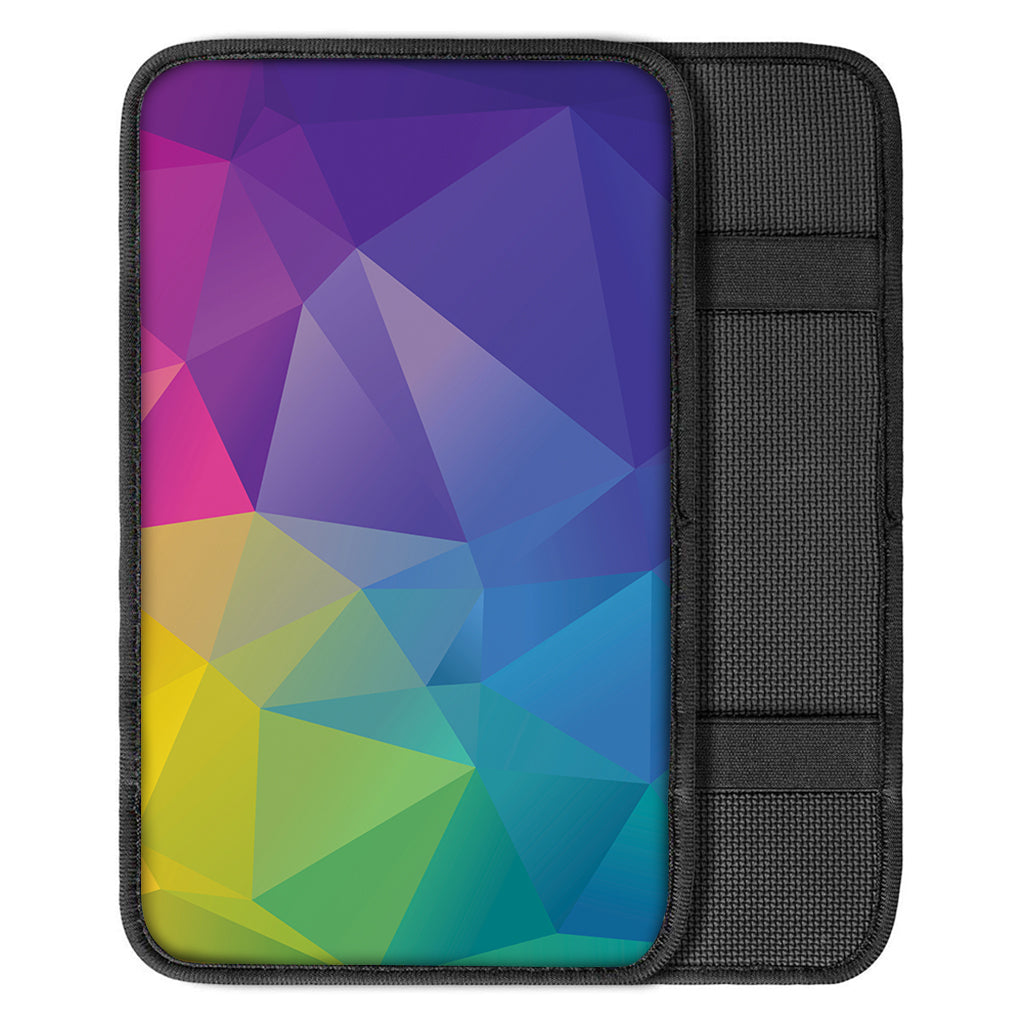 Colorful Polygonal Geometric Print Car Center Console Cover