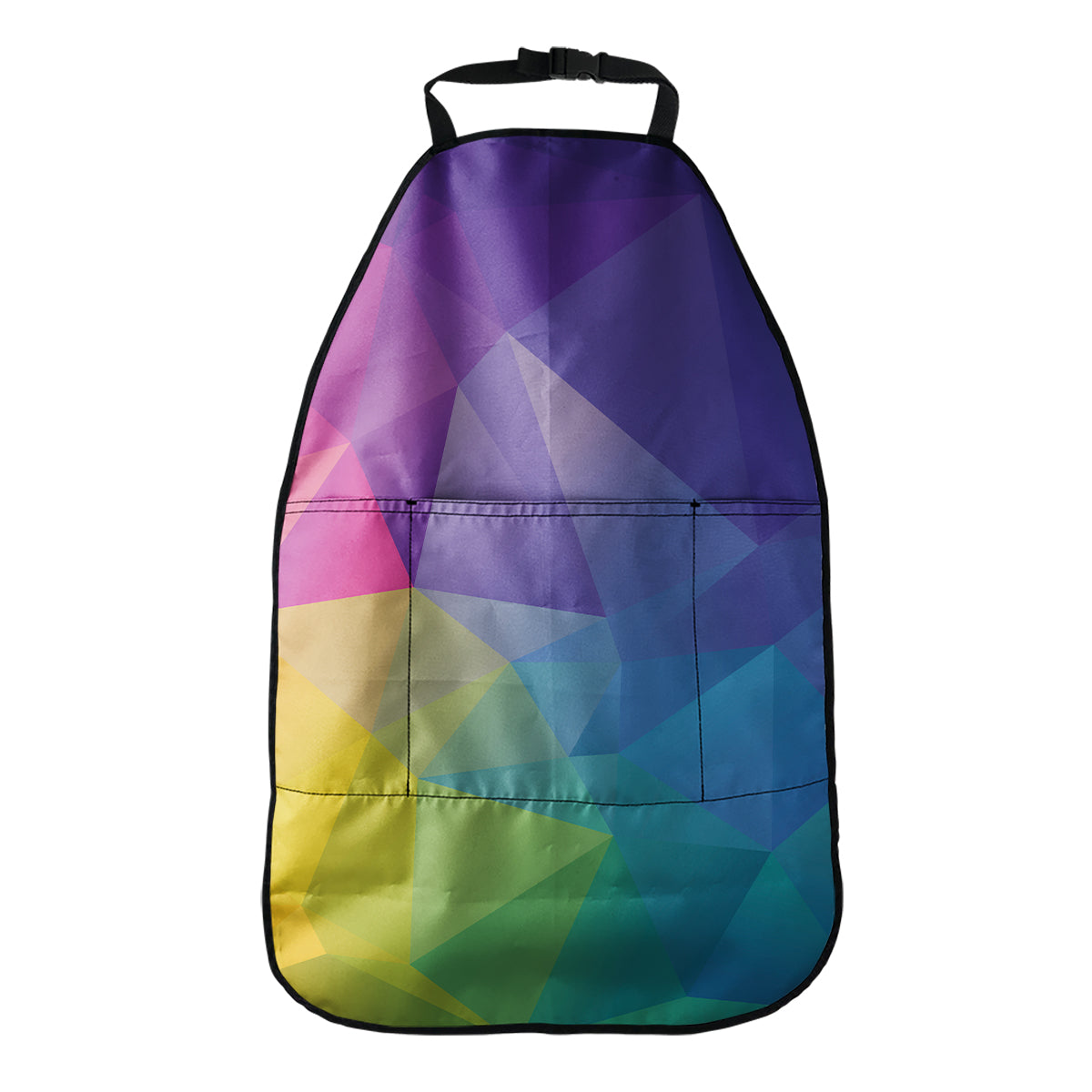 Colorful Polygonal Geometric Print Car Seat Organizers