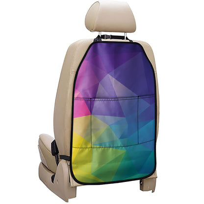 Colorful Polygonal Geometric Print Car Seat Organizers