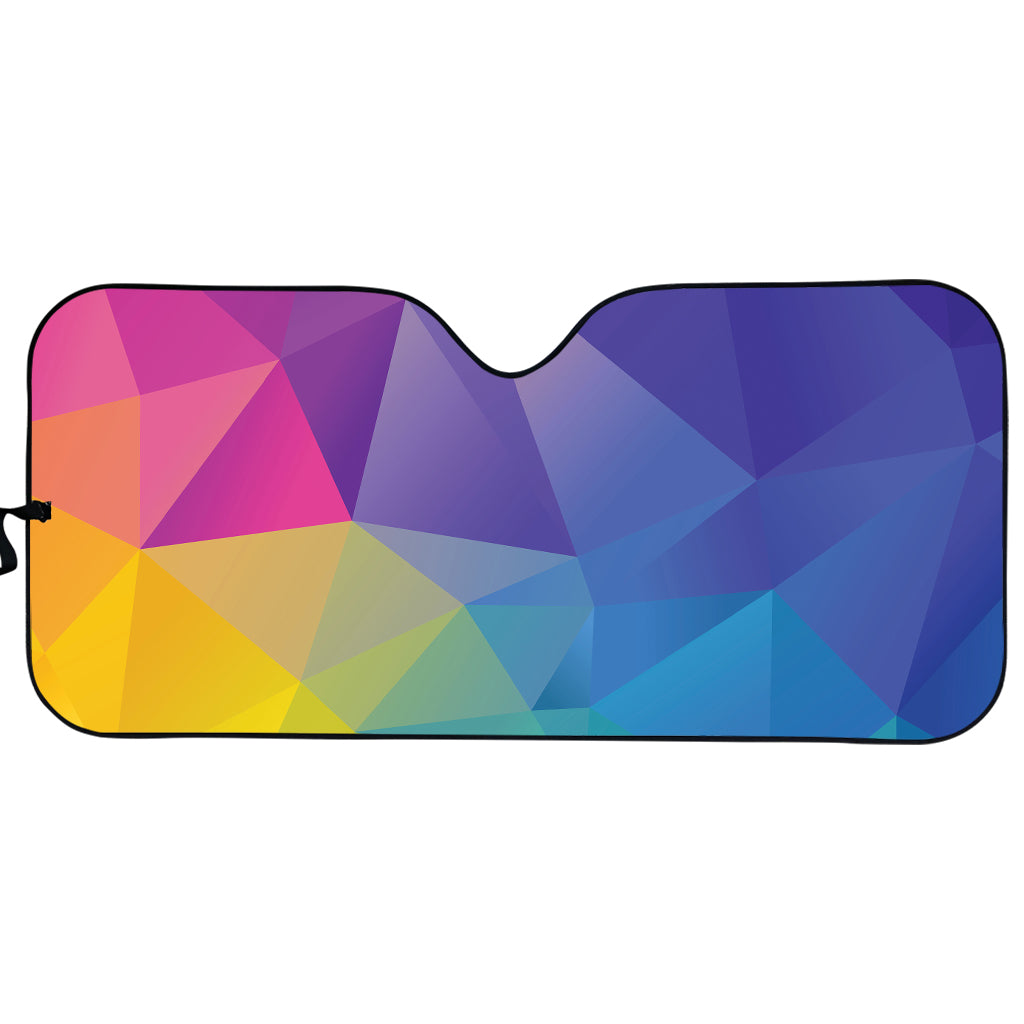 Colorful Polygonal Geometric Print Car Sun Shade