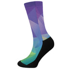 Colorful Polygonal Geometric Print Crew Socks