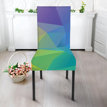 Colorful Polygonal Geometric Print Dining Chair Slipcover