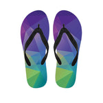 Colorful Polygonal Geometric Print Flip Flops
