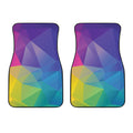 Colorful Polygonal Geometric Print Front Car Floor Mats
