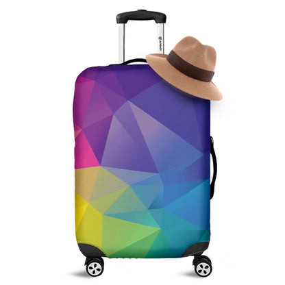 Colorful Polygonal Geometric Print Luggage Cover