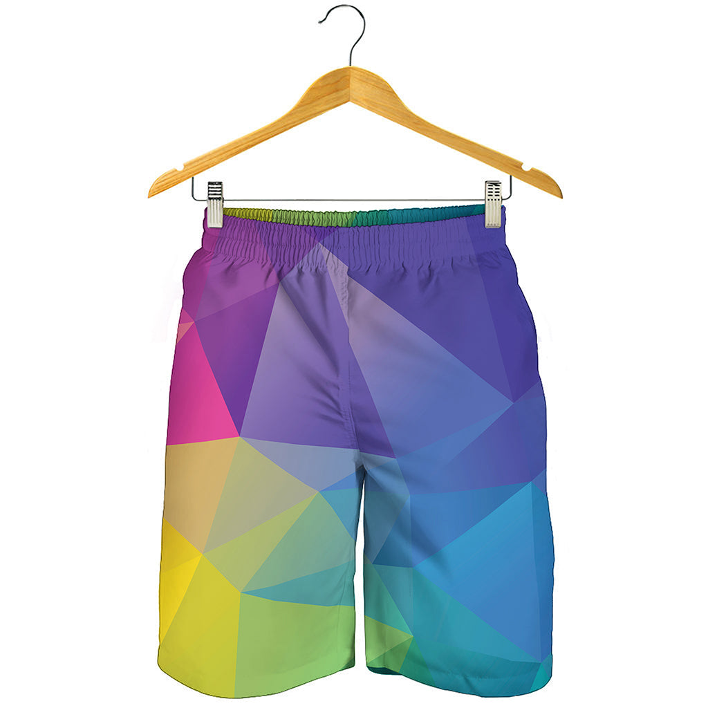 Colorful Polygonal Geometric Print Men's Shorts