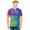 Colorful Polygonal Geometric Print Men's T-Shirt