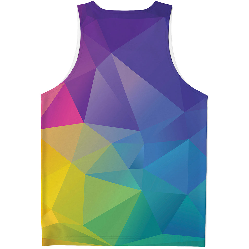 Colorful Polygonal Geometric Print Men's Tank Top