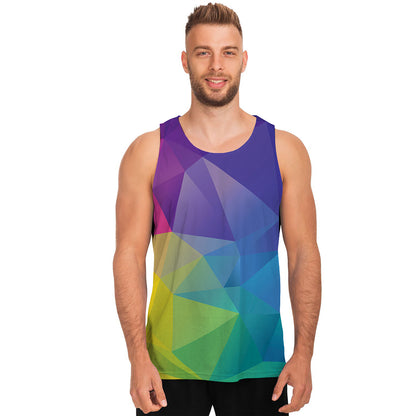 Colorful Polygonal Geometric Print Men's Tank Top