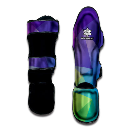 Colorful Polygonal Geometric Print Muay Thai Shin Guard