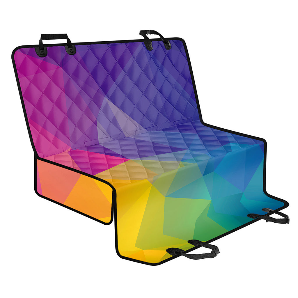 Colorful Polygonal Geometric Print Pet Car Back Seat Cover