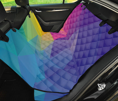 Colorful Polygonal Geometric Print Pet Car Back Seat Cover