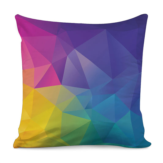 Colorful Polygonal Geometric Print Pillow Cover