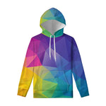 Colorful Polygonal Geometric Print Pullover Hoodie