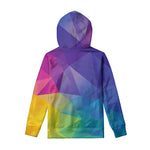 Colorful Polygonal Geometric Print Pullover Hoodie