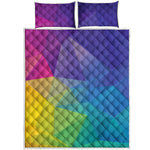 Colorful Polygonal Geometric Print Quilt Bed Set