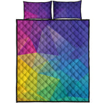 Colorful Polygonal Geometric Print Quilt Bed Set
