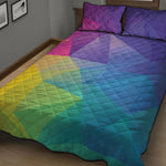 Colorful Polygonal Geometric Print Quilt Bed Set