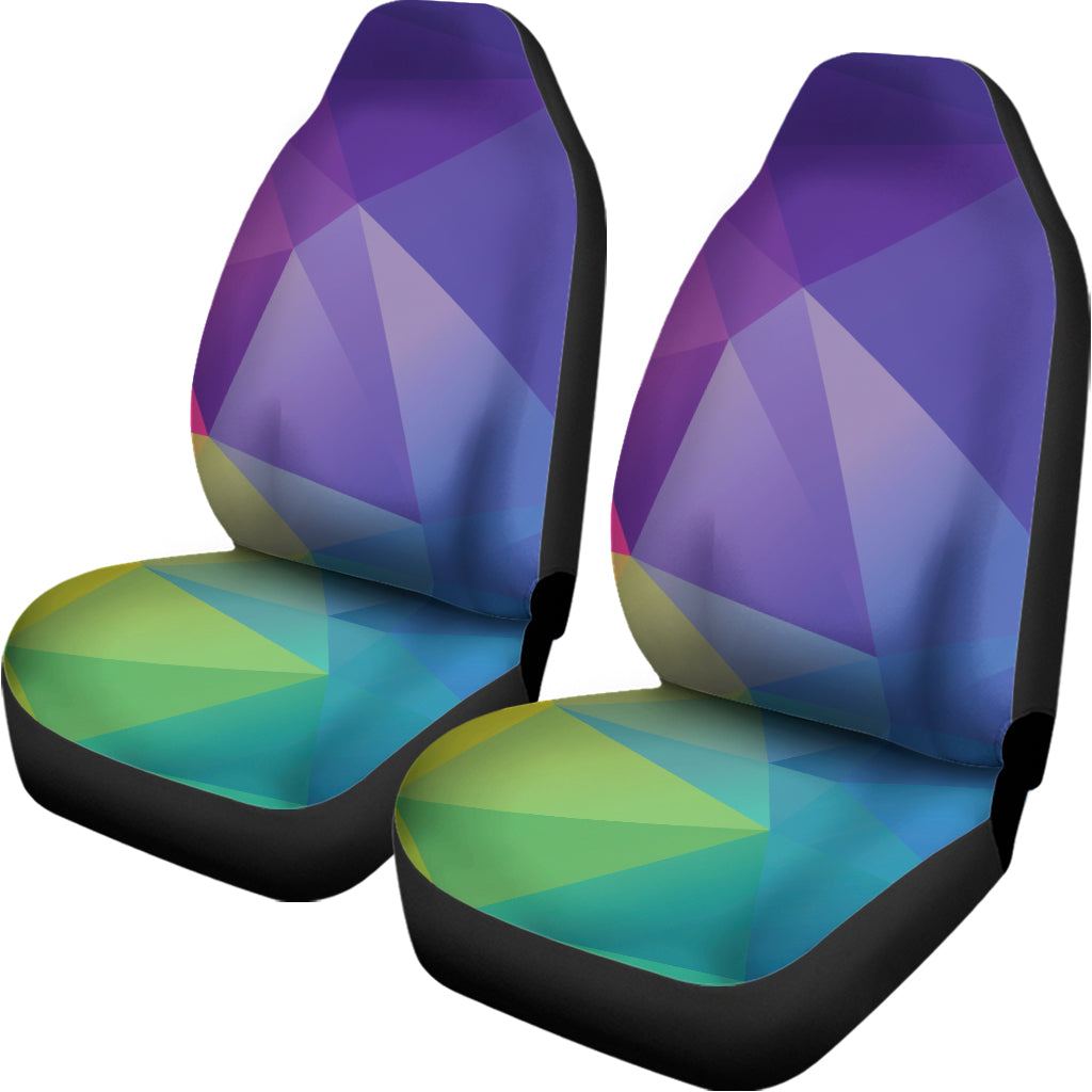 Colorful Polygonal Geometric Print Universal Fit Car Seat Covers
