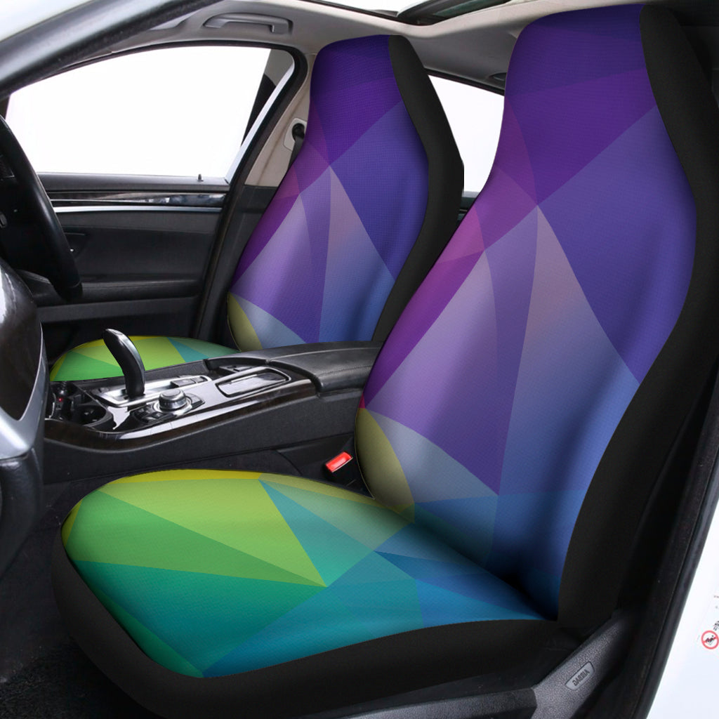 Colorful Polygonal Geometric Print Universal Fit Car Seat Covers