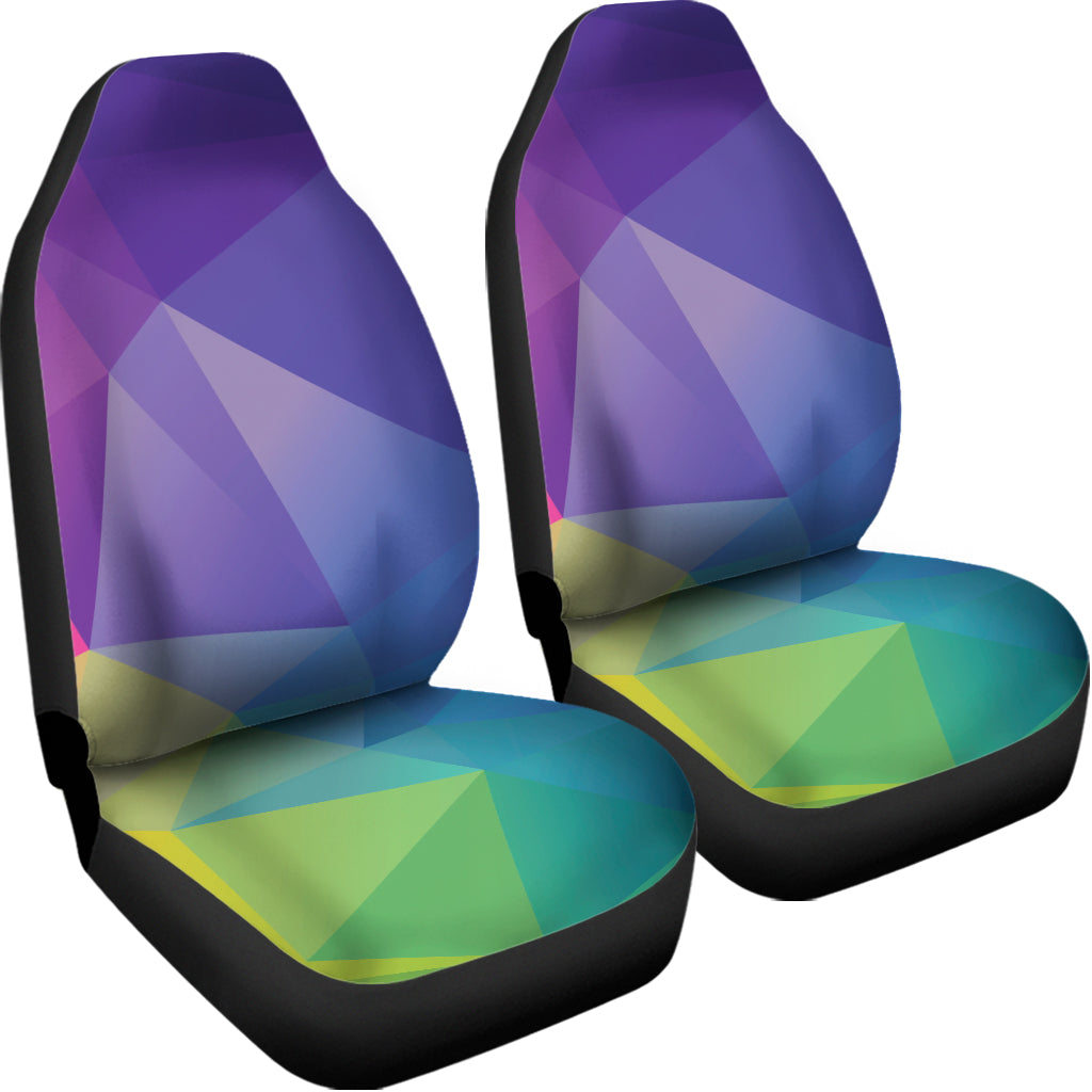 Colorful Polygonal Geometric Print Universal Fit Car Seat Covers