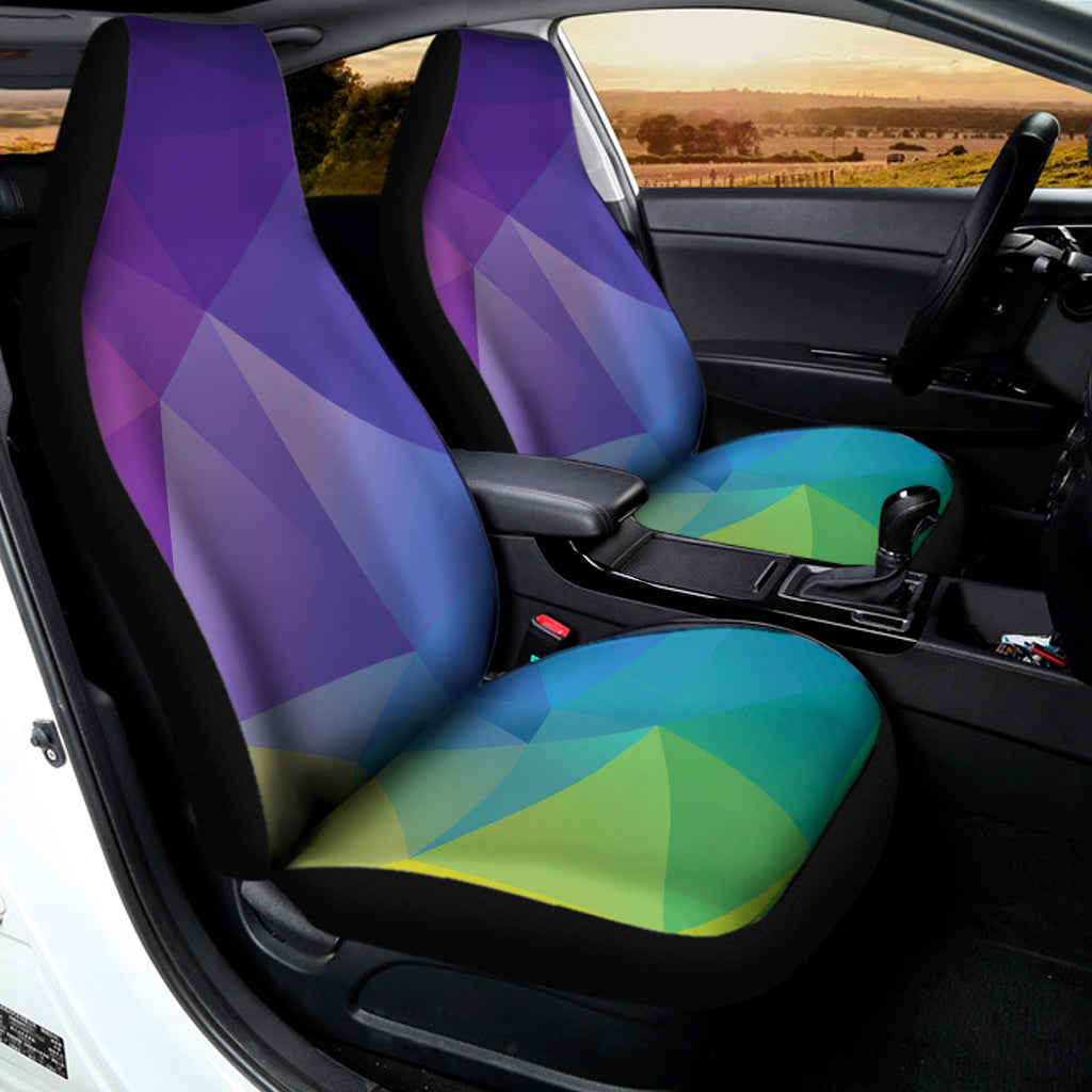 Colorful Polygonal Geometric Print Universal Fit Car Seat Covers