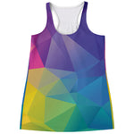 Colorful Polygonal Geometric Print Women's Racerback Tank Top