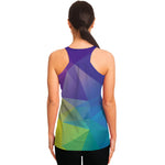 Colorful Polygonal Geometric Print Women's Racerback Tank Top