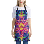 Colorful Psychedelic Kaleidoscope Print Apron