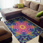 Colorful Psychedelic Kaleidoscope Print Area Rug