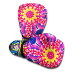 Colorful Psychedelic Kaleidoscope Print Boxing Gloves