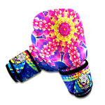 Colorful Psychedelic Kaleidoscope Print Boxing Gloves