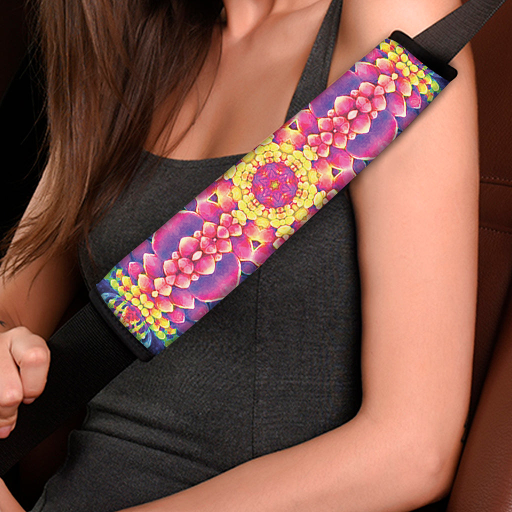 Colorful Psychedelic Kaleidoscope Print Car Seat Belt Covers