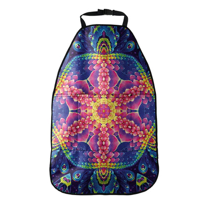 Colorful Psychedelic Kaleidoscope Print Car Seat Organizers