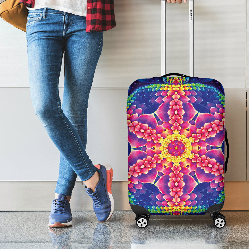Colorful Psychedelic Kaleidoscope Print Luggage Cover