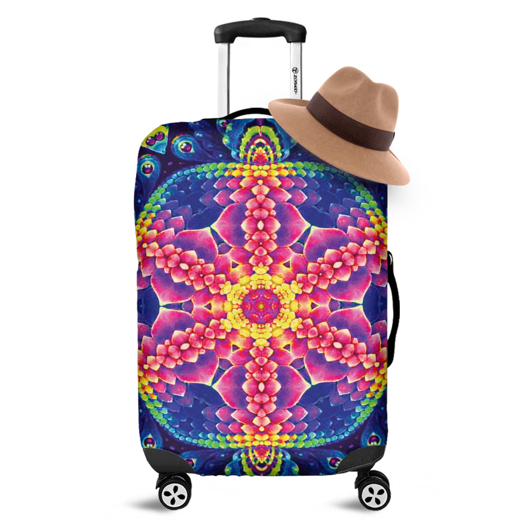 Colorful Psychedelic Kaleidoscope Print Luggage Cover