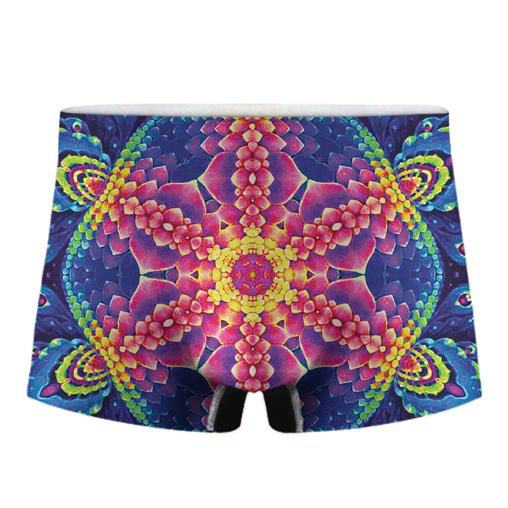 Colorful Psychedelic Kaleidoscope Print Men's Boxer Briefs