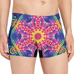 Colorful Psychedelic Kaleidoscope Print Men's Boxer Briefs