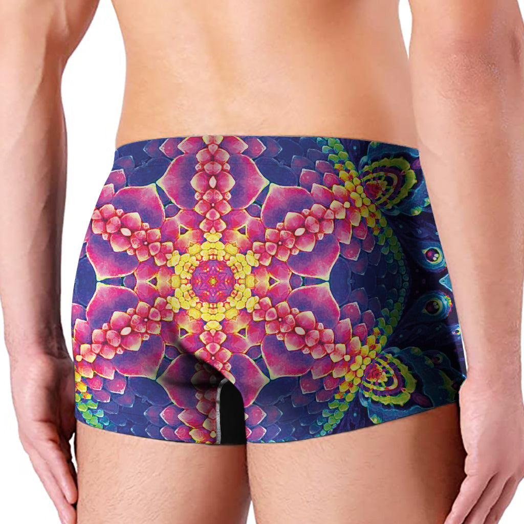 Colorful Psychedelic Kaleidoscope Print Men's Boxer Briefs