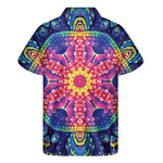 Colorful Psychedelic Kaleidoscope Print Men's Short Sleeve Shirt