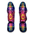 Colorful Psychedelic Kaleidoscope Print Muay Thai Shin Guards