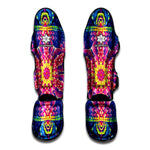 Colorful Psychedelic Kaleidoscope Print Muay Thai Shin Guard
