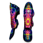 Colorful Psychedelic Kaleidoscope Print Muay Thai Shin Guard