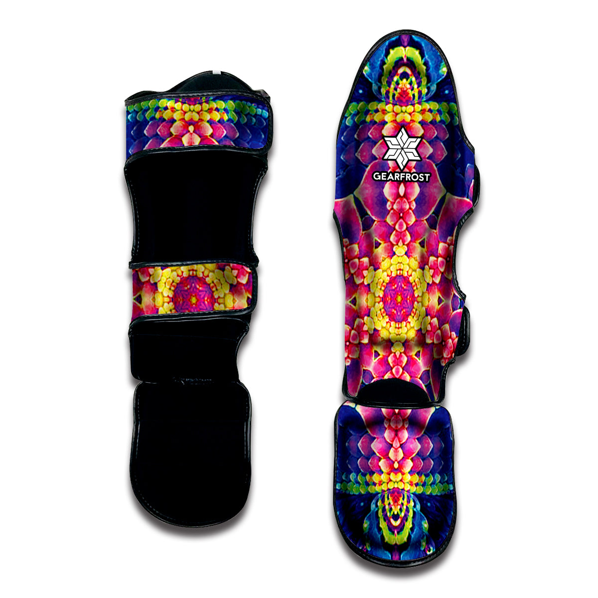 Colorful Psychedelic Kaleidoscope Print Muay Thai Shin Guard