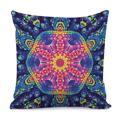 Colorful Psychedelic Kaleidoscope Print Pillow Cover