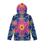 Colorful Psychedelic Kaleidoscope Print Pullover Hoodie