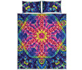 Colorful Psychedelic Kaleidoscope Print Quilt Bed Set