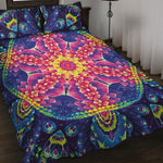Colorful Psychedelic Kaleidoscope Print Quilt Bed Set