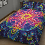 Colorful Psychedelic Kaleidoscope Print Quilt Bed Set